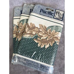 3 Rolls Wallpaper Border Diamond Leaves Granny Core Cottage 15 Yards In All VTG